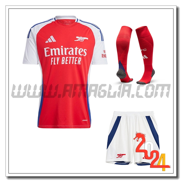 Kit Maglia Arsenal Prima (Pantaloncini + Calzini) 2024 2025