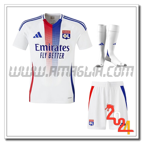 Kit Maglia Lyon OL Prima (Pantaloncini + Calzini) 2024 2025