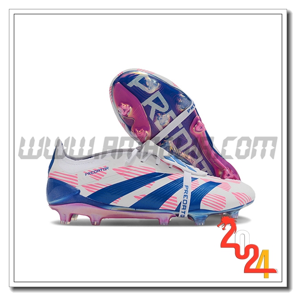 Adidas Scarpe Da Calcio Predator Elite Tongue FG Bianco/Blu/Rosso