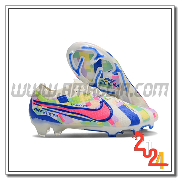 Nike Scarpe Da Calcio AIR Zoom Mercurial Vapor 15 Elite XXV FG SE Bianco/Blu/Rosa