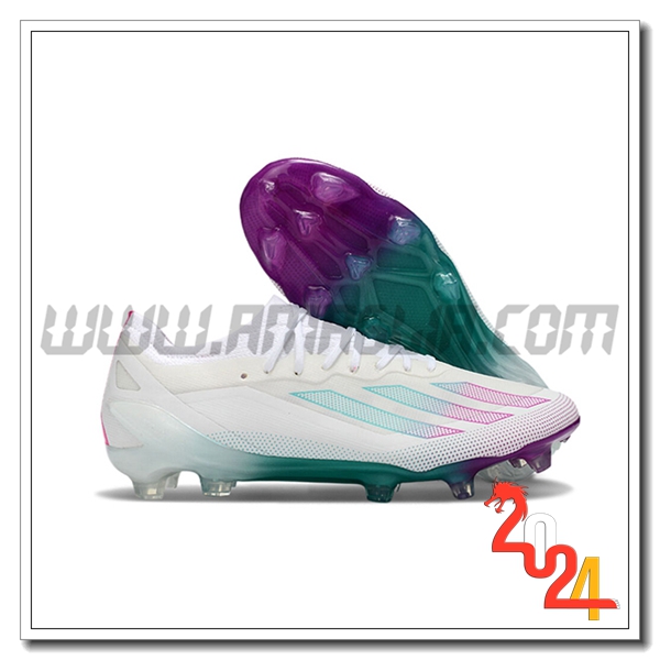 Adidas Scarpe Da Calcio X CRAZYFAST MESSI.1 FG BOOTS Bianco/Verde/viola