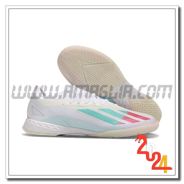 Adidas Scarpe Da Calcio X CRAZYFAST.1 IC BOOTS Bianco/Verde/Rosso