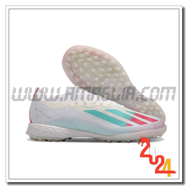 Adidas Scarpe Da Calcio X CRAZYFAST.1 TF BOOTS Bianco/Verde/Rosso