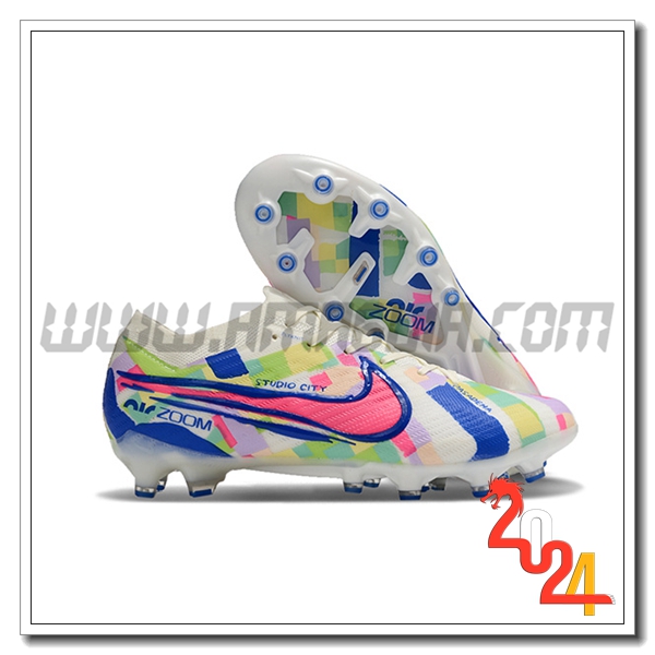 Nike Scarpe Da Calcio Air Zoom Mercurial Vapor XV Elite AG Bianco/Blu/Rosa