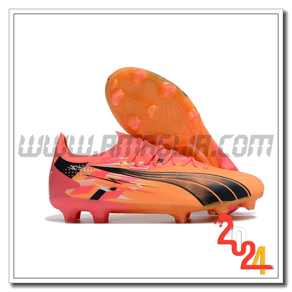 PUMA Scarpe Da Calcio Ultra Ultimate FG Arancia/Nero/Rosa