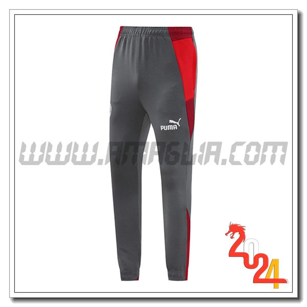 Pantaloni Da Allenamento AC Milan Grigio/Rosso 2024 2025