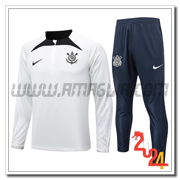 Tuta Allenamento Corinthians Bianco/Nero 2024 2025