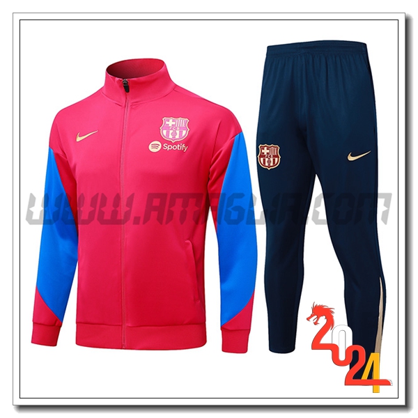 Tuta Allenamento Giacca FC Barcellona Rosso/Blu 2024 2025