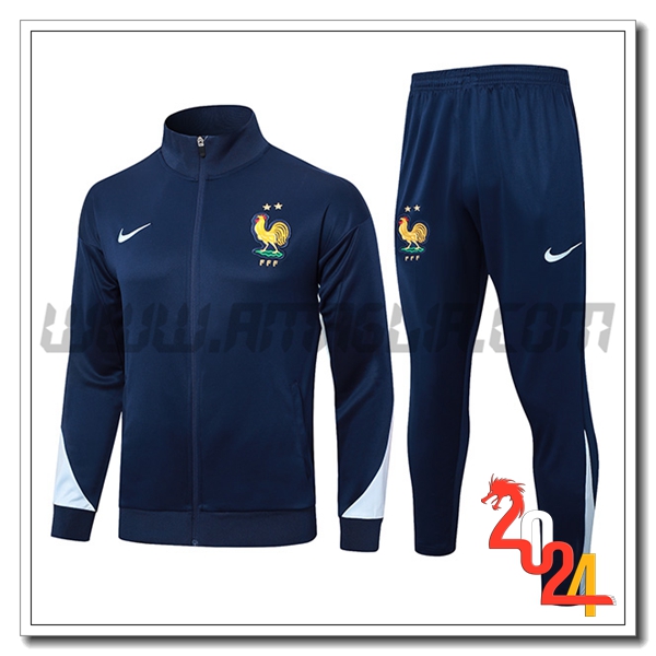 Tuta Allenamento Giacca Francia Blu Reale 2024 2025
