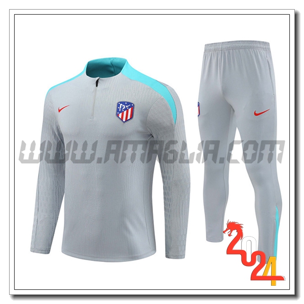Tuta Allenamento Atletico Madrid Grigio/Verde 2024 2025