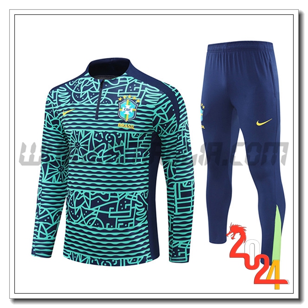 Tuta Allenamento Brasile Verde/Blu 2024 2025