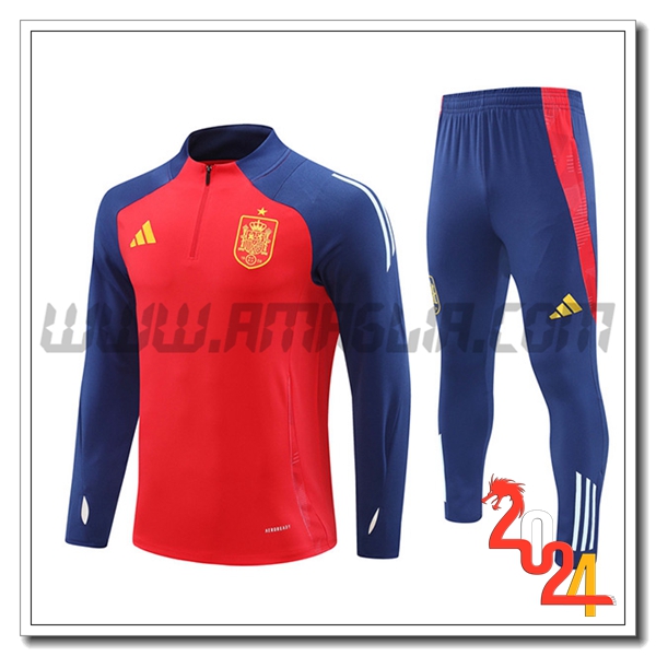 Tuta Allenamento Spagna Rosso/Blu 2024 2025