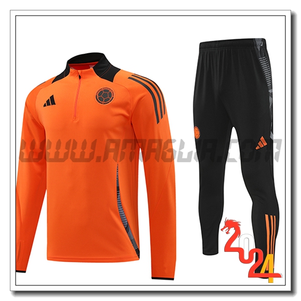 Tuta Allenamento Colombia Arancia/Nero 2024 2025