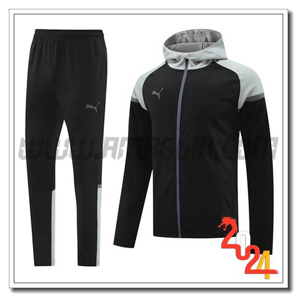 Giacca Con Cappuccio Tuta Giacca A Vento PUMA Nero/Grigio 2024 2025