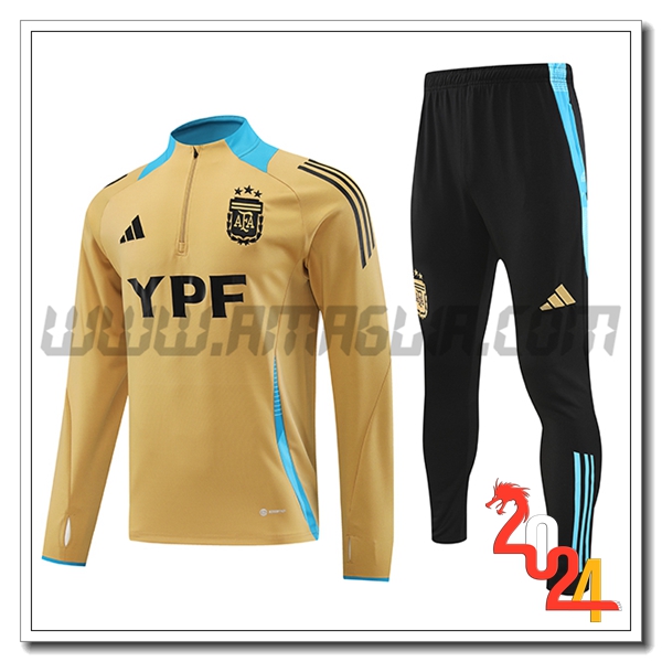 Tuta Allenamento Argentina Bambino Giallo/Blu 2024 2025