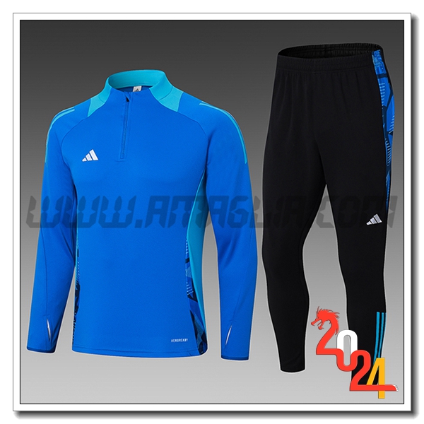 Tuta Allenamento Adidas Bambino Blu 2024 2025