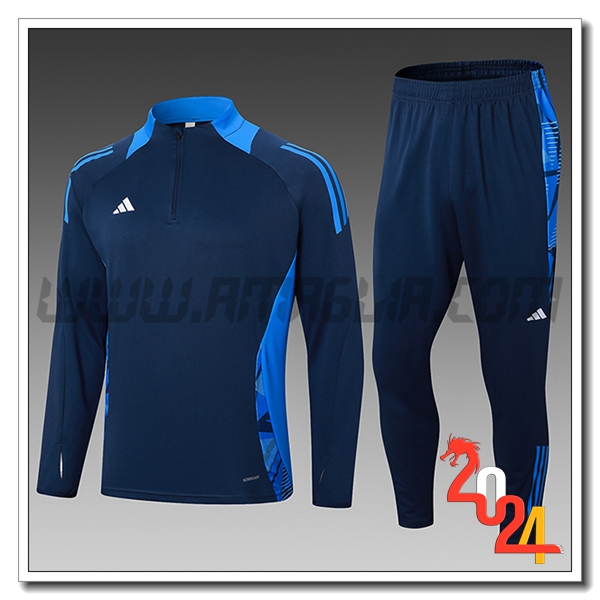 Tuta Allenamento Adidas Bambino Blu Reale 2024 2025