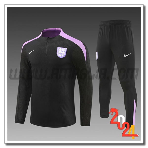 Tuta Allenamento Inghilterra Bambino Nero/viola 2024 2025