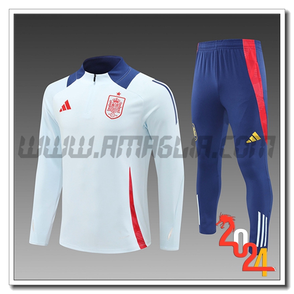 Tuta Allenamento Spagna Bambino Azzurro 2024 2025