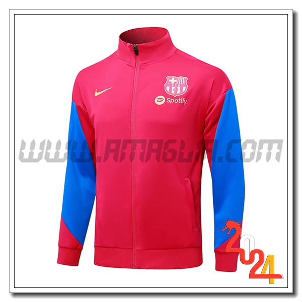 Giacca Calcio FC Barcellona Rosso/Blu 2024 2025