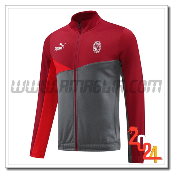 Giacca Calcio AC Milan Rosso/Grigio 2024 2025