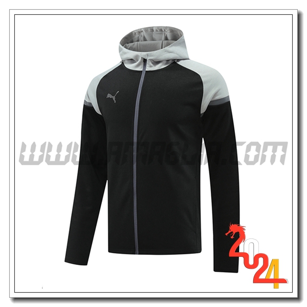 Giacca Con Cappuccio PUMA Nero/Grigio 2024 2025