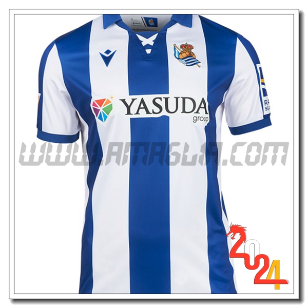 Real Sociedad Prima Nuovo Maglia Calcio 2024 2025