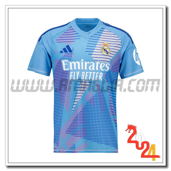 Nuovo Maglia Calcio Portiere Real Madrid Prima 2024 2025