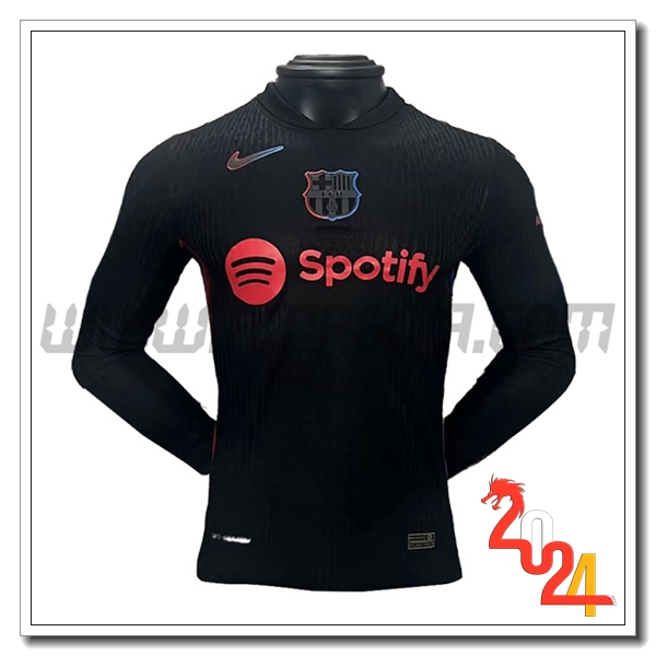 Seconda Maglia Calcio FC Barcellona Maniche lunghe 2024 2025