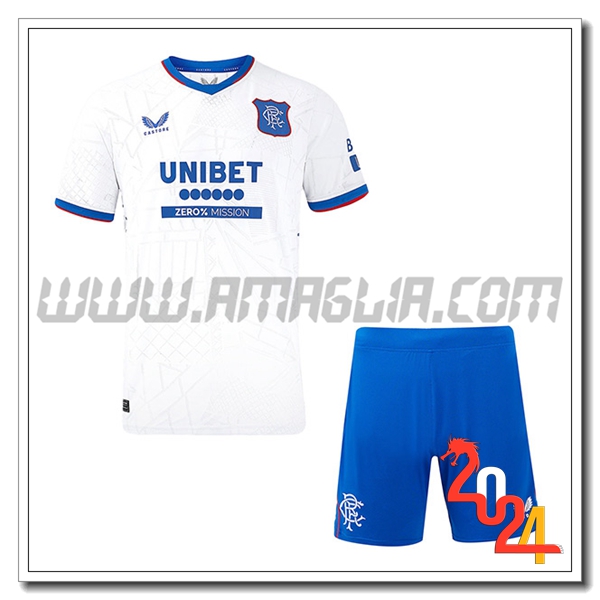 Nuovo Kit Maglia Rangers FC Bambino Seconda 2024 2025