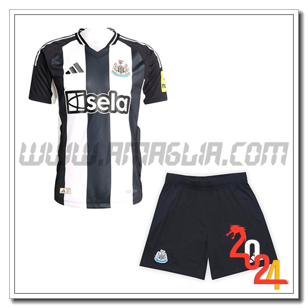 Nuovo Kit Maglia Newcastle United Bambino Prima 2024 2025