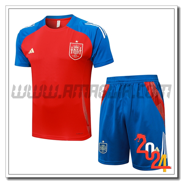 Kit Maglia Allenamento Spagna Rosso/Blu 2024 2025 -02