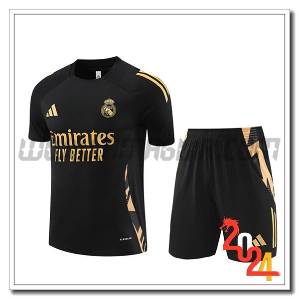 Kit Maglia Allenamento Real Madrid Nero/Giallo 2024 2025