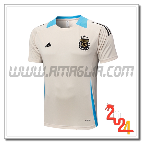 T Shirt Allenamento Argentina Beige/Blu 2024 2025