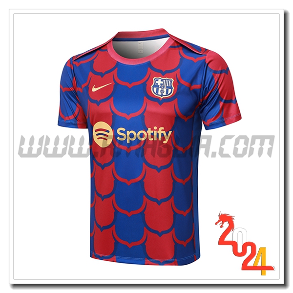 T Shirt Allenamento FC Barcellona Rosso/Blu 2024 2025