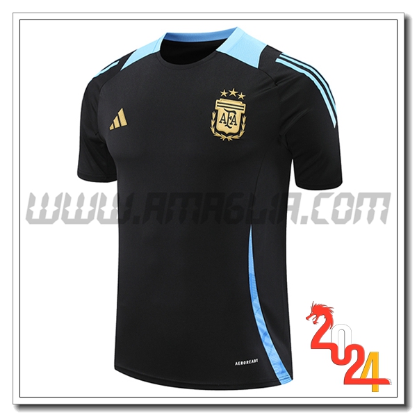 T Shirt Allenamento Argentina Nero/Blu 2024 2025