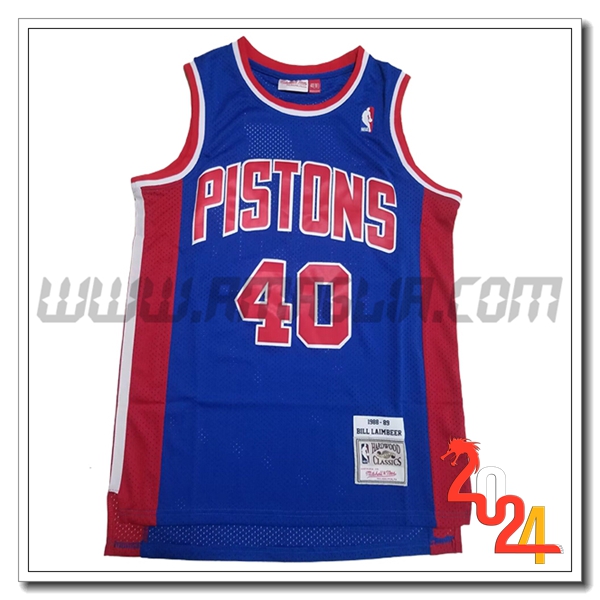 Maglia Detroit Pistons (LAIMBEER #40) 2024/25 Blu/Rosso
