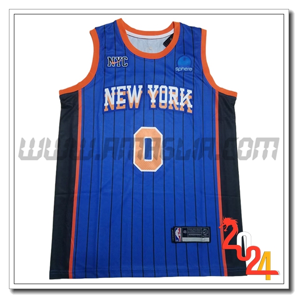 Maglia New York Knicks (DIVINCENZO #0) 2024/25 Blu/Arancia