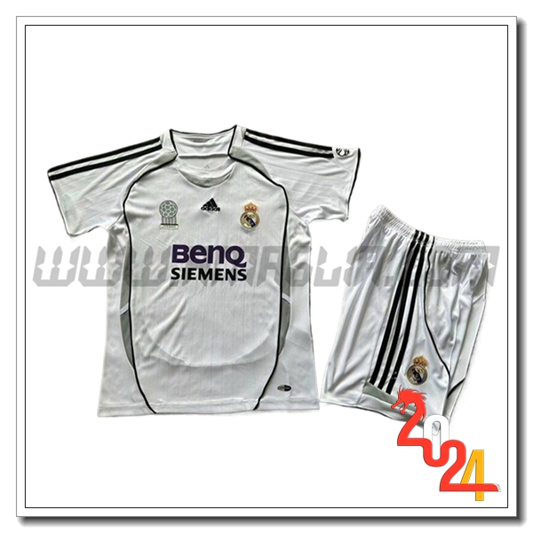 Prima Maglia Retro Real Madrid Bambino 2006/2007