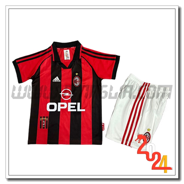 Prima Maglia Retro AC Milan Bambino 1998/1999