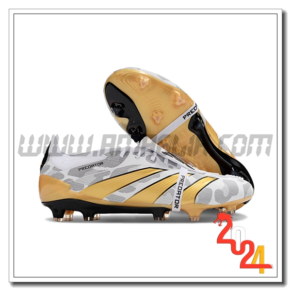 Adidas Scarpe Da Calcio Predator Elite Tongue FG Giallo/Bianco/Grigio