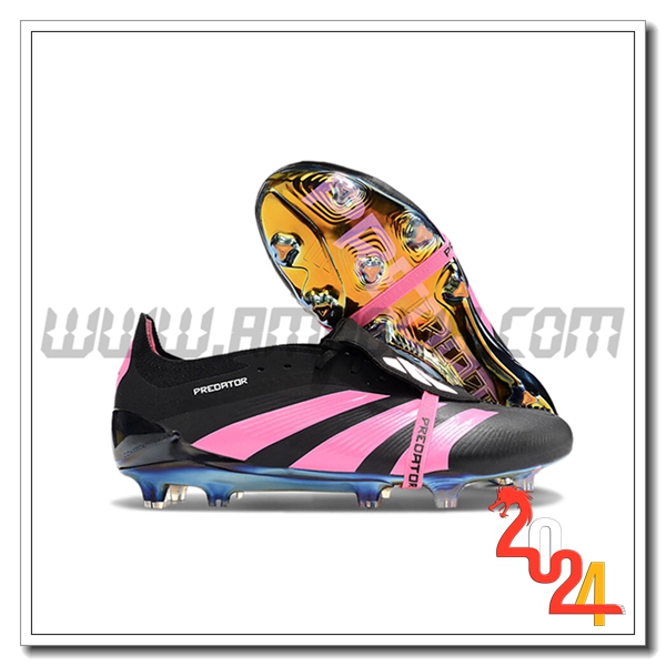 Adidas Scarpe Da Calcio Predator Elite Tongue FG Nero/Rosa