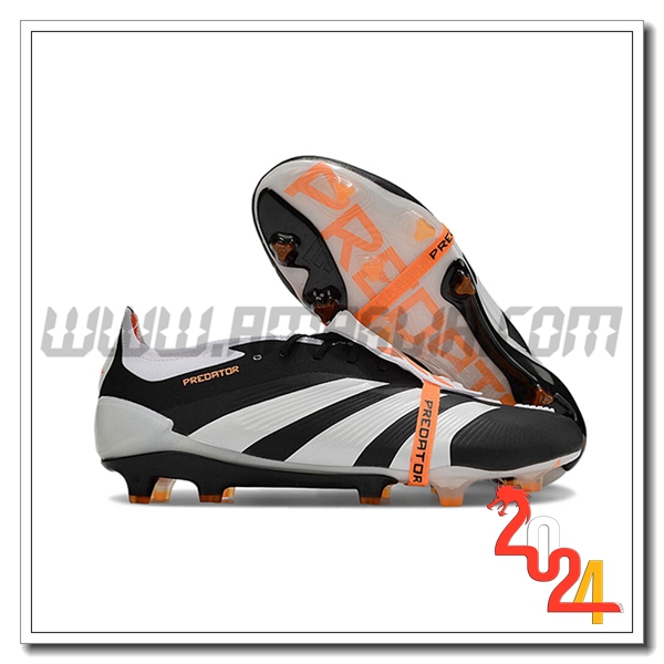 Adidas Scarpe Da Calcio Predator Elite Tongue FG Nero/Bianco/Arancia