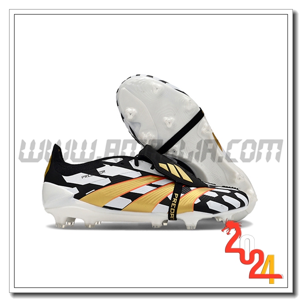 Adidas Scarpe Da Calcio Predator Elite Tongue FG Nero/Bianco/Giallo