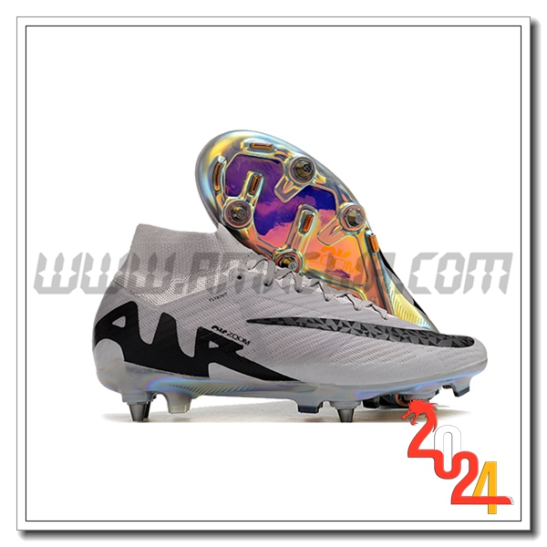 Nike Scarpe Da Calcio Air Zoom Mercurial Superfly IX Elite SG Grigio/Nero