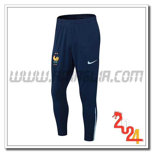 Pantaloni Da Allenamento Francia Blu Reale 2024 2025 -02