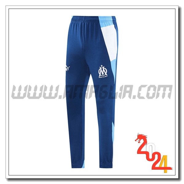 Pantaloni Da Allenamento Marsiglia Blu/Bianco 2024 2025