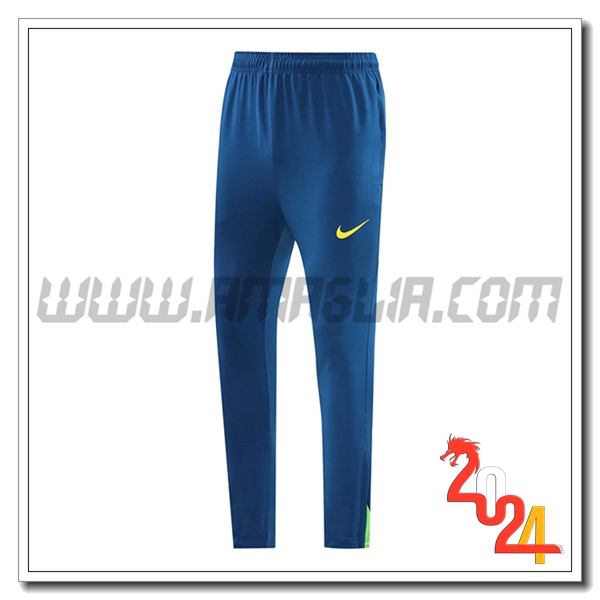 Pantaloni Da Allenamento Brasile Blu/Verde 2024 2025 -02