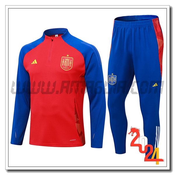 Tuta Allenamento Spagna Rosso/Blu 2024 2025 -02