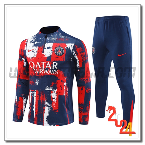 Tuta Allenamento PSG Blu/Rosso/Bianco 2024 2025